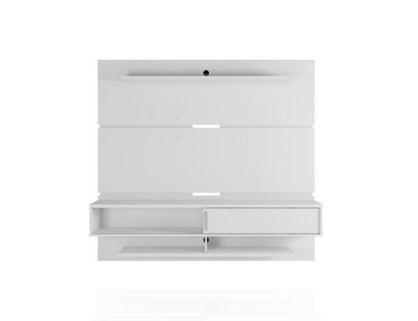 Manhattan Comfort Astor 70.86 Modern Floating Entertainment Center 2.0 with Media and D?cor Shelves in White