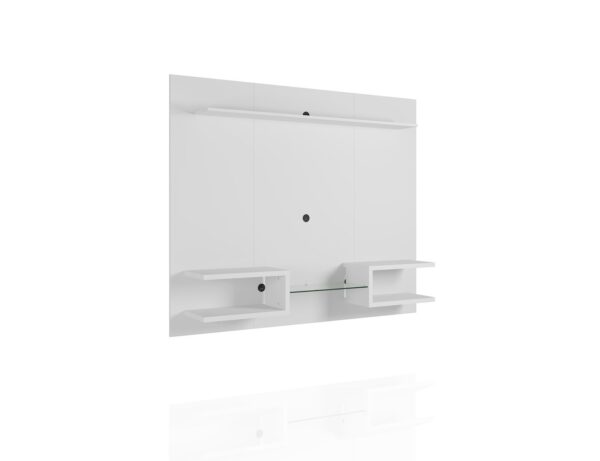 Manhattan Comfort Plaza 64.25 Modern Floating Wall Entertainment Center with Display Shelves in White