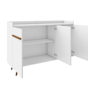 Manhattan Comfort Bradley 53.54 Buffet Stand with 4 Shelves in White