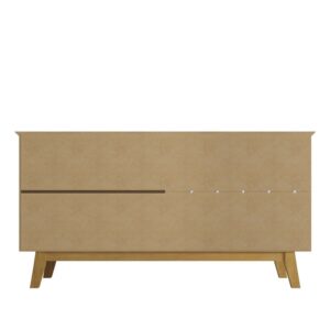 Manhattan Comfort Yonkers 62.99 Sideboard with Solid Wood Legs and 2 Cabinets in White