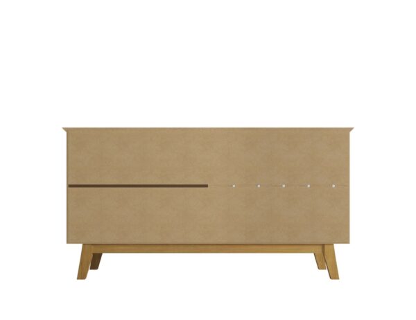 Manhattan Comfort Yonkers 62.99 Sideboard with Solid Wood Legs and 2 Cabinets in White