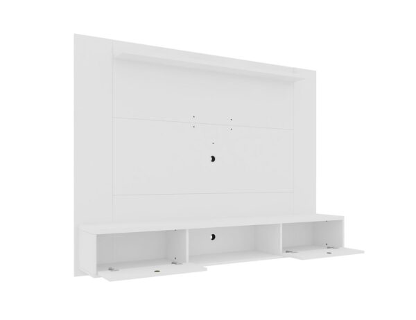 Manhattan Comfort Liberty 70.86 Floating Wall Entertainment Center with Overhead Shelf in White