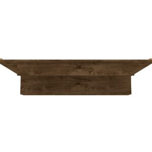 Manhattan Comfort Liberty 70.86 Floating Wall Entertainment Center with Overhead Shelf in Rustic Brown