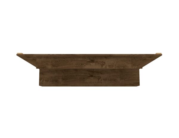 Manhattan Comfort Liberty 70.86 Floating Wall Entertainment Center with Overhead Shelf in Rustic Brown