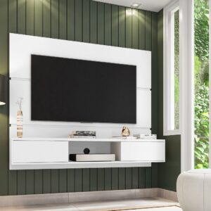 Manhattan Comfort Vernon 62.99 Floating Wall Entertainment Center in White