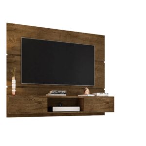 Manhattan Comfort Vernon 62.99 Floating Wall Entertainment Center in Rustic Brown