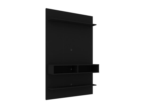 Manhattan Comfort Libra Long Floating 45.35 Wall Entertainment Center with Overhead Shelf in Black