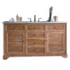 James Martin 238-104-5311-3CAR Savannah 60 Inch Driftwood Single Vanity with 3 cm Carrara Marble Top