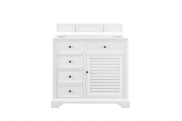 James Martin 238-104-V36-BW Savannah 36 Inch Single Vanity Cabinet in Bright White