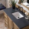 James Martin 238-105-5211-3CSP Providence 48 Inch Single Vanity Cabinet in Driftwood with 3 cm Charcoal Soapstone Quartz Top with Sink