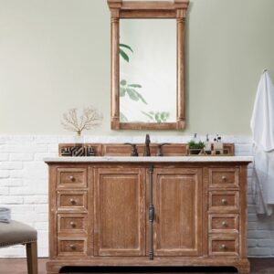 James Martin 238-105-5311-3ENC Providence 60 Inch Single Vanity Cabinet with Ethereal Noctis Quartz Top - Driftwood