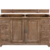 James Martin 238-105-5611-3GEX Providence 60 Inch Double Vanity Cabinet in Driftwood with 3 cm Grey Expo Quartz Top with Sink