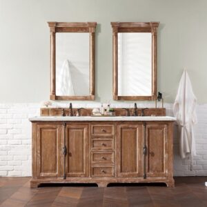 James Martin 238-105-5711-3ENC Providence 72 Inch Double Vanity Cabinet with Ethereal Noctis Quartz Top - Driftwood