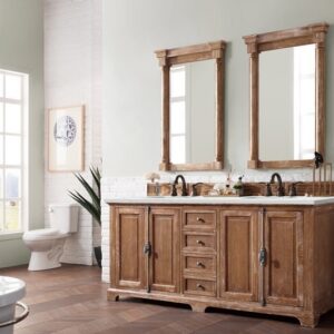 James Martin 238-105-5711-3ENC Providence 72 Inch Double Vanity Cabinet with Ethereal Noctis Quartz Top - Driftwood