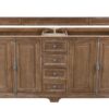 James Martin 238-105-5711-3GEX Providence 72 Inch Double Vanity Cabinet in Driftwood with 3 cm Grey Expo Quartz Top with Sink