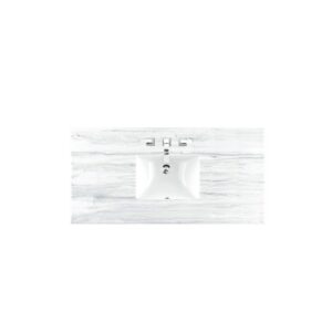 James Martin 238-105-V48-BW-3AF Providence 48 Inch Bright White Single Vanity with 3 cm Arctic Fall Solid Surface Top