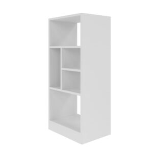 Manhattan Comfort Durable Valenca Bookcase 2.0 with 5-Shelves in White