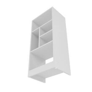 Manhattan Comfort Durable Valenca Bookcase 2.0 with 5-Shelves in White