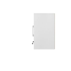 Manhattan Comfort Eiffel Floating Garage Storage Cabinet with Lock and Key in White Gloss