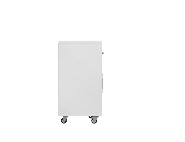 Manhattan Comfort Eiffel 28.35" Mobile Garage Storage Cabinet with 1 Drawer in White Gloss