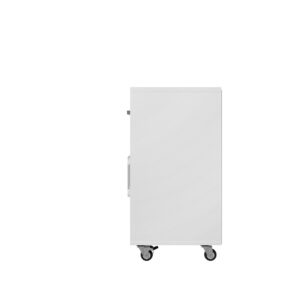 Manhattan Comfort Eiffel 28.35" Mobile Garage Storage Cabinet with 1 Drawer in White Gloss