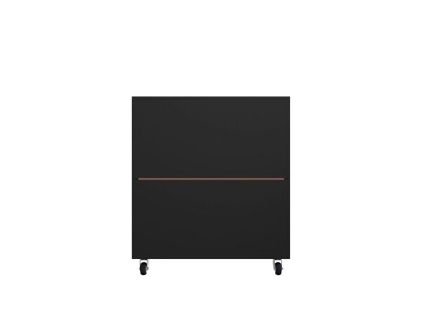 Manhattan Comfort Eiffel 28.35" Mobile Garage Storage Cabinet with 1 Drawer in Black Matte