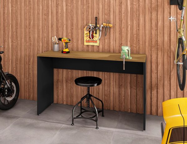 Manhattan Comfort Eiffel Garage Desk in Black Matte