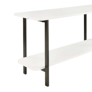 Manhattan Comfort Celine Modern Side Table Console in White