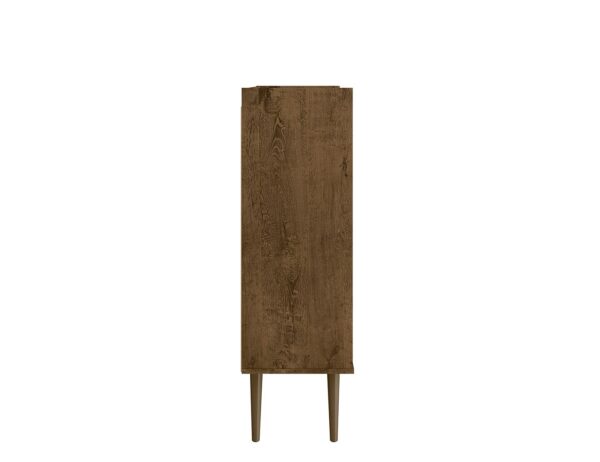 Manhattan Comfort Bogart 45.5" Mid-Century Modern Accent Cabinet in Rustic Brown and Nature