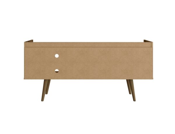 Manhattan Comfort Bogart 53.54" Mid-Century Modern TV Stand in Rustic Brown and Nature