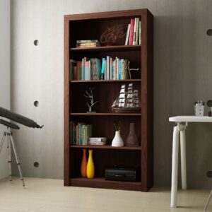 Manhattan Comfort Classic Olinda Bookcase 1.0 with 5-Shelves in Nut Brown