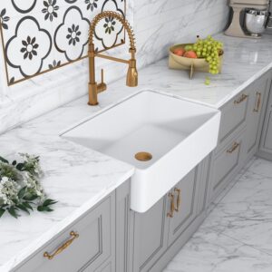 Altair 291030-KS Treviso 30 Inch Rectangular Ceramic Vessel Bathroom Sink - Glossy White