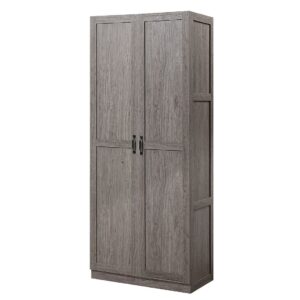 Manhattan Comfort Hopkins Modern Freestanding Storage Closet with 7 Shelves in Grey