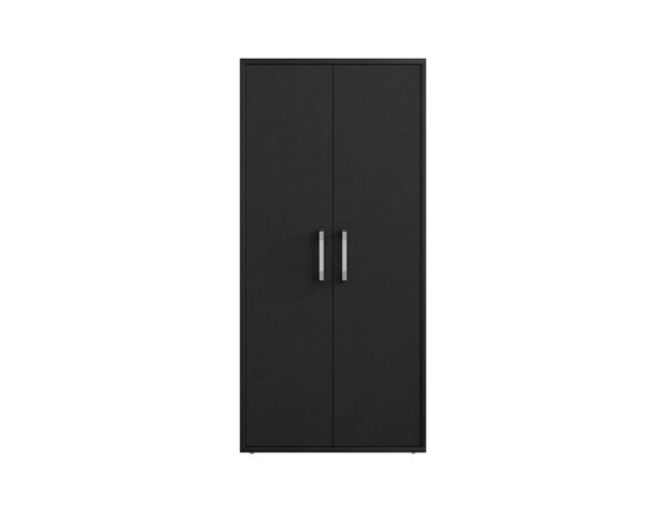 Manhattan Comfort Eiffel Storage Cabinet in Matte Black (Set of 3)