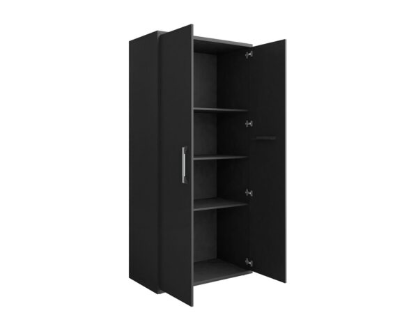 Manhattan Comfort Eiffel Storage Cabinet in Matte Black (Set of 3)