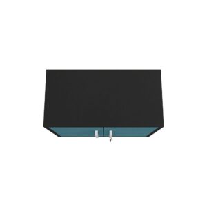 Manhattan Comfort Eiffel Floating Garage Cabinet in Matte Black and Aqua Blue (Set of 3)