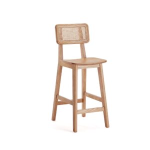 Manhattan Comfort Versailles Counter Stool in Nature Cane - Set of 3