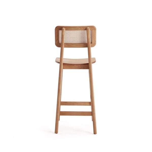 Manhattan Comfort Versailles Counter Stool in Nature Cane - Set of 3