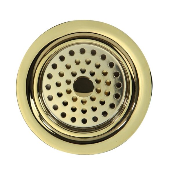 Nantucket 3.5 KDPB Premium Kitchen Polished Brass 3.5 Inch Kitchen Drain