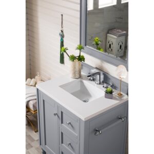 James Martin 301-V30-3WZ Copper Cove Encore 30 Inch Single Vanity with 3cm White Zeus Quartz Top