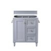 James Martin 301-V30-SL-3GEX Copper Cove Encore 30 Inch Single Vanity in Silver Gray with 3 cm Grey Expo Quartz Top with Sink