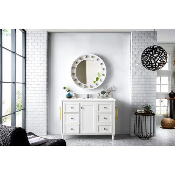 James Martin 301-V48-3WZ Copper Cove Encore 48 Inch Single Vanity with 3cm White Zeus Quartz Top