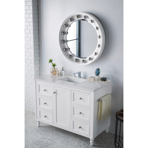 James Martin 301-V48-3WZ Copper Cove Encore 48 Inch Single Vanity with 3cm White Zeus Quartz Top