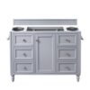 James Martin 301-V48-SL-3GEX Copper Cove Encore 48 Inch Single Vanity in Silver Gray with 3 cm Grey Expo Quartz Top with Sink