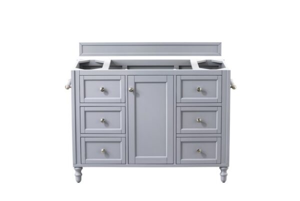 James Martin 301-V48-SL-3GEX Copper Cove Encore 48 Inch Single Vanity in Silver Gray with 3 cm Grey Expo Quartz Top with Sink