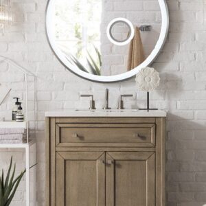 James Martin 305-V30-WWW Chicago 30 Inch Single Vanity in Whitewashed Walnut