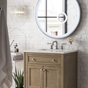 James Martin 305-V30-WWW Chicago 30 Inch Single Vanity in Whitewashed Walnut