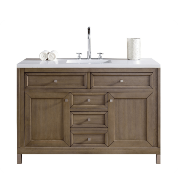 James Martin 305-V48-WWW Chicago 48 Inch Single Vanity in Whitewashed Walnut