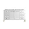 James Martin 305-V60D Chicago 60 Inch Glossy White Double Sink Vanity Cabinet Only