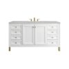 James Martin 305-V60S-GW-3ESR Chicago 60 Inch Glossy White Single Sink Vanity with 3 cm Eternal Serena Top